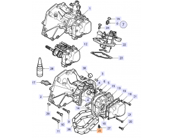 Cover Gearbox Housing 5-Gear Manual Transmission Z18XE 1.8i 16V Genuine Part GM 24456249 OPEL 370122 SAAB 9-3 VAUXHALL