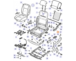 Motor Seat Adjustment Seat Front left, with Memory Function, with Tilt Automatic, SAAB 9-3 II 4D / 4-Door 2003-2014 / 5D 5-Door Wagon 2006-2012, Genuine Part - Part #. 24467320