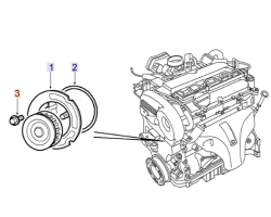 Schraube Wasserpumpe Kühlmittelpumpe OPEL Astra G H Corsa C Meriva Signum Tigra Vectra B C Zafira A 1.8i 16V Z18XE, Original-Ersatzteil 24469892