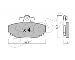 Bremsbeläge hinten (Satz) / Bremsklötze / Bremsklotzsatz / Bremsbelagsatz / Bremssteine Hinterachse VOLVO S60 I (-2009), S80 I (-2006), S70 I V70 I (-2000), V70 XC (-2000), V70 II P26 XC70 (2001-2007)