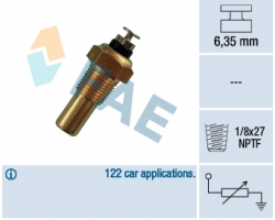 Wassertemperatursensor / Temperaturfühler / Sensor Kühlwasser / Tempertaturgeber / Sensor Sensor Kühlmitteltemperatur SAAB 90 99 900 9000 Sensor Funktion: Für Anzeigeinstrument SAAB 90 900 I 9000