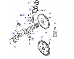 Screw/ Bolt Flywheel Genuine SAAB 900 II / 9000 / 9-3 I / 9-5 I Additional Information: Screw locking needed