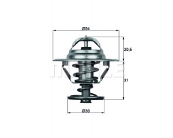 Thermostat 89°C für SAAB 4-Zylinder Benziner, SAAB 900 I 2.0 2.1 B202 B212 / 9000 2.0 2.3 B202 B204 B235 / 900 II 2.0 2.3 B204 B234 / 9-3 I 2.0 2.3 B204 B234 B205 B235 / 9-5 I 2.0 2.3 B205 B235