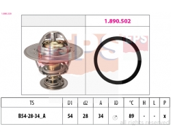 Thermostat 89°C für SAAB 4-Zylinder Benziner, SAAB 900 I 2.0 2.1 B202 B212 / 9000 2.0 2.3 B202 B204 B235 / 900 II 2.0 2.3 B204 B234 / 9-3 I 2.0 2.3 B204 B234 B205 B235 / 9-5 I 2.0 2.3 B205 B235