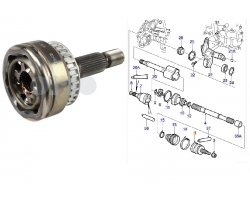Antriebsgelenksatz radseitig / Gelenksatz Antriebswelle aussen / Antriebsgelenk außen SAAB 900 II ´94-98 / 9-3 I ´98-03 