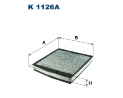 Innenraumfilter / Pollenfilter / Aktivkohlefilter / Multifilter / Frischluftfilter / Filter Aktivkohle VOLVO S60 S80 V70 II XC70 XC90 Höhe: 38 mm  Lenkradanordnung: für Linkslenker