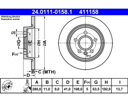 1 Satz Bremsscheiben hinten / Bremsscheibe Satz Hinterachse VOLVO C30 / C70 II  / S40N S40 II / V50 2004- 