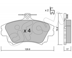 Bremsbelagsatz Bremsbeläge vorne für VOLVO S40 I V40 I (-2004)