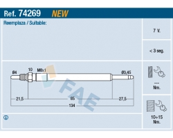 Glow Plug VOLVO C30, C70 (2006-), S40 (2004-), S60, V60, S60 CC, V60 CC (2011-2018), S80 (2007-), S90, V90 (2017-), V40 (2013-), V40 CC, V50, V60 (2019-), V60 CC (2019-), V70 (2008-), V70, XC70 (2008-), V90 CC, XC40, XC60 (2018-), XC60 (-2017), XC90 (2016