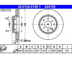 1 Set Front Brake Discs for VOLVO S40 I V40 I ´98-03