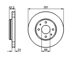 1 Set Front Brake Discs for VOLVO S40 I V40 I ´98-03