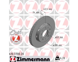 1 Set Front Brake Discs for VOLVO S40 I V40 I ´98-03