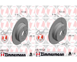 1 Satz Bremsscheiben hinten / Hinterachse VOLVO 850 1994-1997 / S70 I V70 I 1996-2000 / C70 I 1998-2005