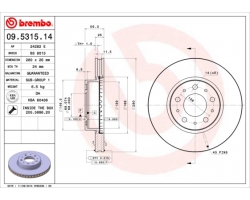 1 Satz Bremsscheiben vorne / Vorderachse VOLVO 740 / 760 / 780 / 940 / 960