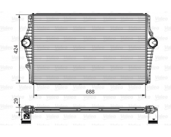 Ladeluftkühler VOLVO S60 2.4D / 2.4 D5 ´03-09 / S80 2.5 TDI 2.4D / 2.4 D5 ´99-06, V70 II 2.4D / 2.4 D5 ´03-07, V70 XC 2.4D / 2.4 D5 ´03-07