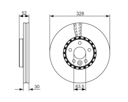 Bremsscheibe vorne Vorderachse Durchmesser 328mm VOLVO XC60 I Für Bremsanlage 17