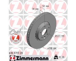 Bremsscheibe vorne Vorderachse Durchmesser 328mm VOLVO XC60 I Für Bremsanlage 17