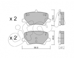 Bremsbelag-Satz Bremsbelagsatz Bremsklötze Hinterachse für VOLVO XC40 