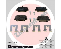 Bremsbelag-Satz Bremsbelagsatz Bremsklötze Hinterachse für VOLVO XC40 