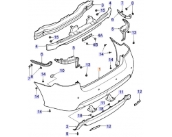 Hülle Stoßstange Stoßfänger hinten Heckstoßstange Stoßstangenhülle Heck SAAB 9-3 II Limousine / Sportsedan / 4-türer Modelljahr 2008-2014, ACHTUNG: Bitte lesen Sie die Artikelbeschreibung, Original-Ersatzteil - OE Nr. 32016160, 12774316