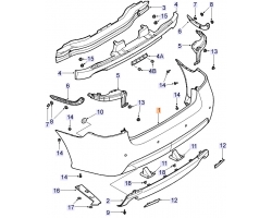 Hülle Stoßstange Stoßfänger hinten Heckstoßstange Stoßstangenhülle Heck SAAB 9-3 II 2008-2014, ACHTUNG: Bitte lesen Sie die Artikelbeschreibung, Original-Ersatzteil - OE Nr. 32016162, 12774318