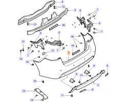 Bumper Skin rear Bumper / rear Bumper Shell, unpainted, paintable, SAAB 9-3 II Convertible 2008-2012