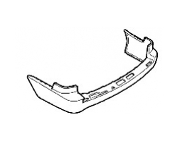 Hülle Stoßstange Stoßfänger hinten Heckstoßstange Stoßstangenhülle Heck SAAB 9-5 I Kombi Modelljahr 2002-2005, Original-Ersatzteil - OE Nr. 32016195, 400133245