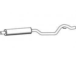 Middle Muffler / Front Silencer Exhaust SAAB 9-3 II 1.8t 2.0t 2.0T Model Year 2004-2011 (B207E B207L B207R) Scope of Delivery: Without Pipe Clamp, for vehicles with 58l fuel tank
