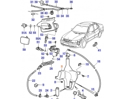 Waschwasserbehälter SAAB 9-5 I '06-10 Original-Ersatzteil - OE Nr. 32019453