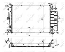 Radiator SAAB 900 II 1994-1998 / 9-3 I 1998-2003, for Vehicles with Automatic Transmission