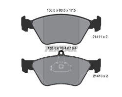 Front brake pads set SAAB 900 II