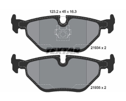 Brake Pads Set Rear Axle SAAB 9-5 I Model Year 1999-2010, suits all cars with VIN # X3025752 and higher numbers / onwards