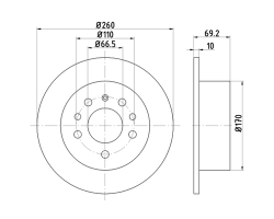 Brake disc from TEXTAR SAAB 900 II