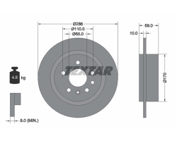 1 Satz Bremsscheiben von TEXTAR für SAAB 9-5 I 