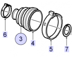 Bellows Kit / Boot Kit Outer Driveshaft / Axle Shaft Genuine SAAB 9-3 II 2003-2014 Delivered with Clamps and Grease