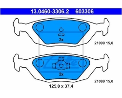 Bremsbeläge hinten (Satz) Bremsklotzsatz Bremsklötze Hinterachse SAAB 900 I 1998-1993 / SAAB 9000 1985-1998