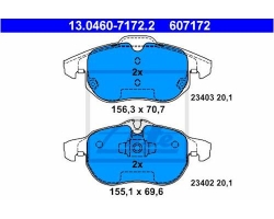 Brake Pad Set Front Axle / Front Brake Pad Kit SAAB 9-3 II ´03-14