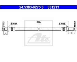 Brake Hose Front Axle SAAB 90 / 99 / 900 I