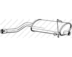 Schalldämpfer / Mittelschalldämpfer BOSAL für SAAB 900 2.0i / 2.1i '86-93 B202I B202I B212I Lieferumfang: Ohne Rohrschelle 