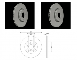 1 set front brake discs SAAB 9-5 I 2.3t Aero ´99-10