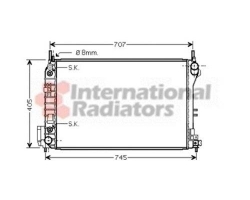 Wasserkühler / Kühler Motorkühlung Automatikgetriebe SAAB 9-3 II 1.8t 2.0t 2.0T B207 2003-2011 / 9-3 II 2.2 TiD D223L 2003-2004