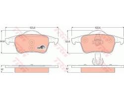 Bremsbeläge hinten (Satz) Bremsklötze Bremsklotzsatz Bremsbelagsatz Bremssteine Hinterachse VOLVO S60 I (-2009), S80 I (-2006), S70 I V70 I (-2000), V70 XC (-2000), V70 II P26 XC70 (2001-2007)