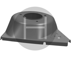 Gehäuse / Reparaturteil Voderradfederung Federbein für Radkasten Radhaus vorne links SAAB 9-3 II Modelljahr 2003-2014, Original SAAB, muss eingeschweisst werden