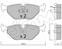 Bremsbelag-Satz Bremsbelagsatz Bremsklötze Hinterachse für BMW 5 / Z4 / 3