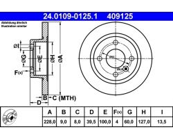 Bremsscheiben-Satz Hinterachse Bremsscheibe hinten Set VOLVO 440 460 480