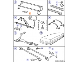 Schutz Dachgepäckträger SAAB 9-5 I 1998-2010, Original-Ersatzteil - OE Nr. 400129722