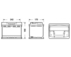 Batterie Starterbatterie 62AH 62 AH SAAB 9-3 I 1998-2003 / 9-5 I 2008-2010 / 9-3 II 2003-2007