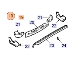 Stoßfänger hinten = Bauteile hinter Hülle Heckstoßstange SAAB 9-5 I Kombi Modelljahr 2002-2005, Original-Ersatzteil - OE Nr. 400133260, Lieferumfang siehe Artikelbeschreibung