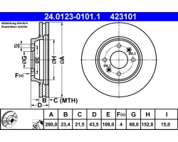 Bremsscheibe vorne SAAB 900 I '88-93 / 9000 ´85-89