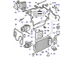 Clip / Bracket AC Hose Air Conditioning SAAB 900 II 1994-1998 / 9-3 I 1998-200, Genuine Part - Part #. 4365128